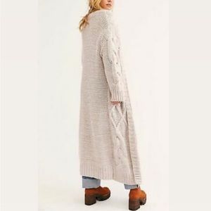 Free People Cable Knit Duster Cardigan